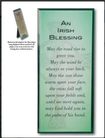 Message in Glass - Irish Blessing