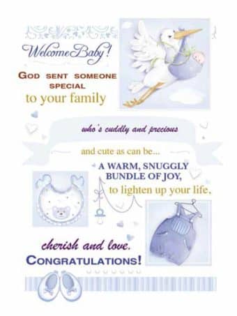 Card Baby Boy God Sent Someone Special