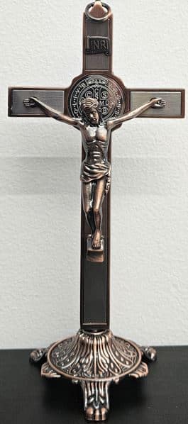 Copper Crucifix W Stand
