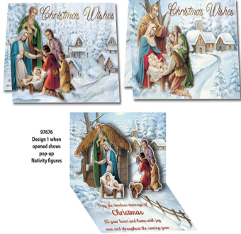 POP UP CHRISTMAS NATIVITY CARD