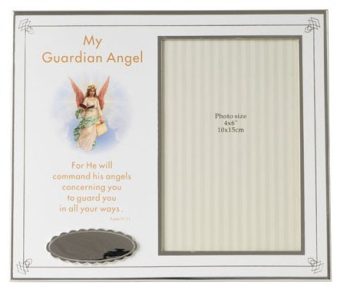 Russell Collection Giftware - Photo Frame Guardian Angel White 10cm x 15cm