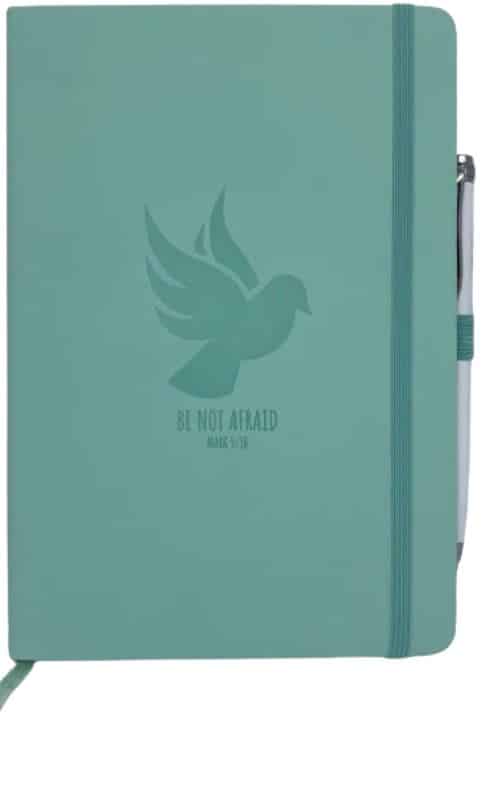 'be Not Afraid' Green Holy Spirit Journal