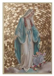 Wood Plaque (gold): Miraculous