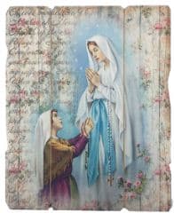 Vintage Saint Plaque: Our Lady of Lourdes