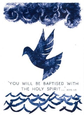 Greeting Card:  You Will be Baptised With the Holy Spirit   Acts 1:5